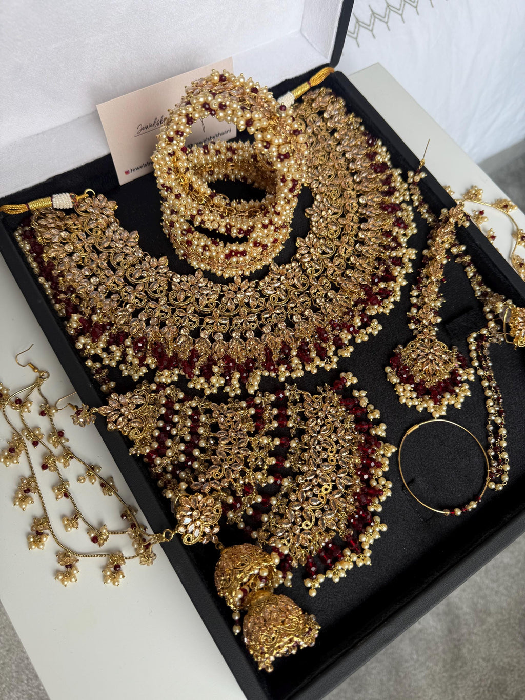 Gold-Plated Indian Bridal Jewelry Set: Choker, Bangles, Jhoomar & More