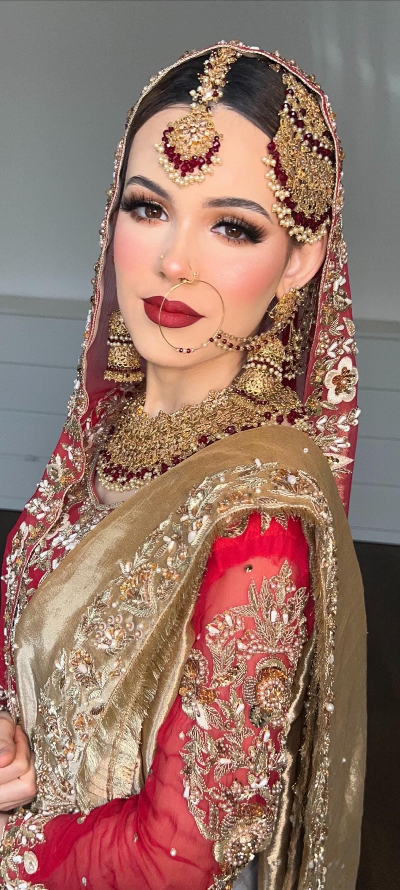 Gold-Plated Indian Bridal Jewelry Set: Choker, Bangles, Jhoomar & More