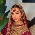 Gold-Plated Red Kundan Bridal Choker Set: Indian Wedding Jewelry