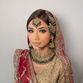 Gold-Plated Red Kundan Bridal Choker Set: Indian Wedding Jewelry