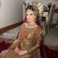 Gold-Plated Red Kundan Bridal Jewelry Set: Pakistani Indian Wedding Choker