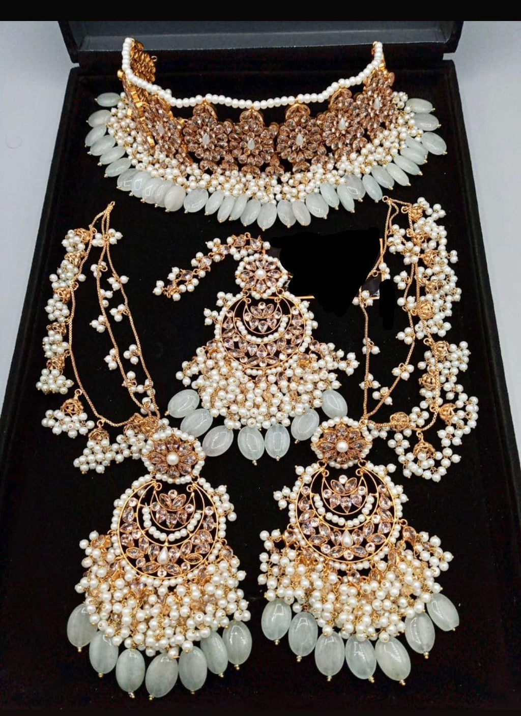 Kundan Bridal Choker Set: Gold-Plated Indian Pakistani Wedding Jewelry