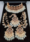 Kundan Bridal Choker Set: Gold-Plated Indian Pakistani Wedding Jewelry