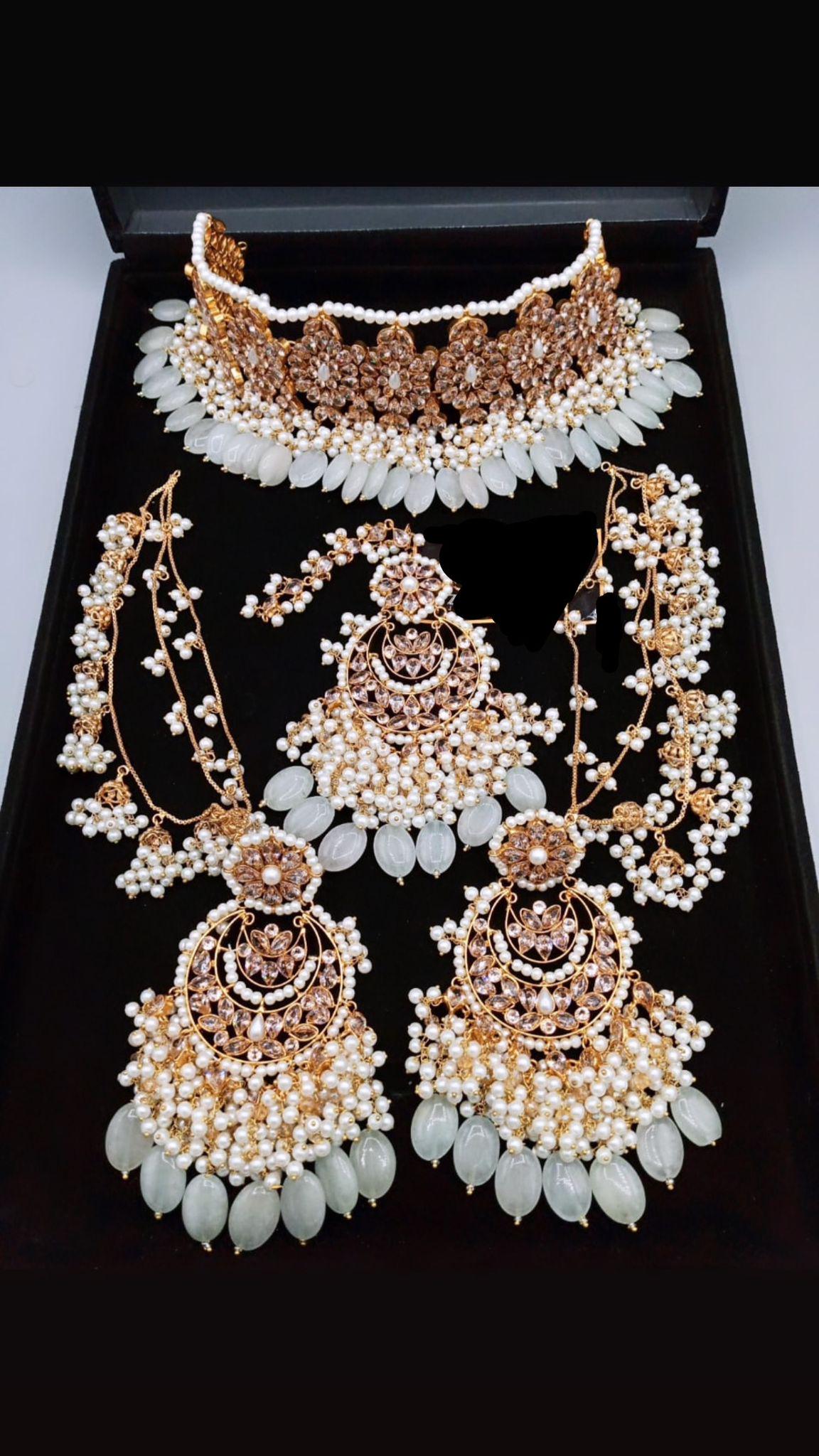 Kundan Bridal Choker Set: Gold-Plated Indian Pakistani Wedding Jewelry