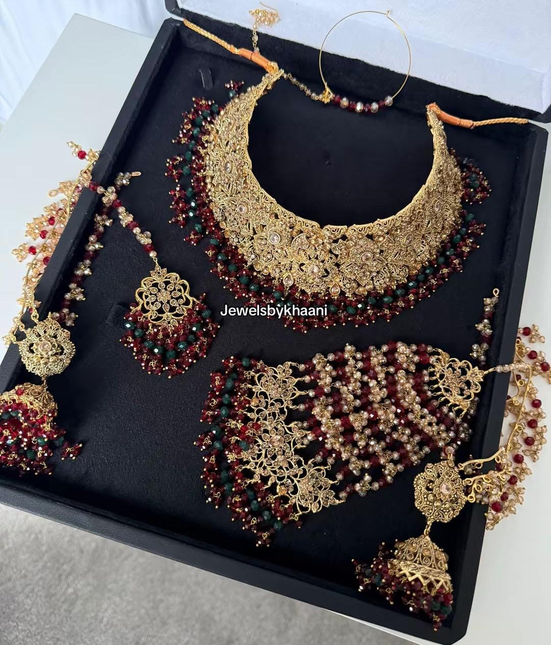 Kundan Choker Set: Gold-Plated Indian Pakistani Bridal Jewelry
