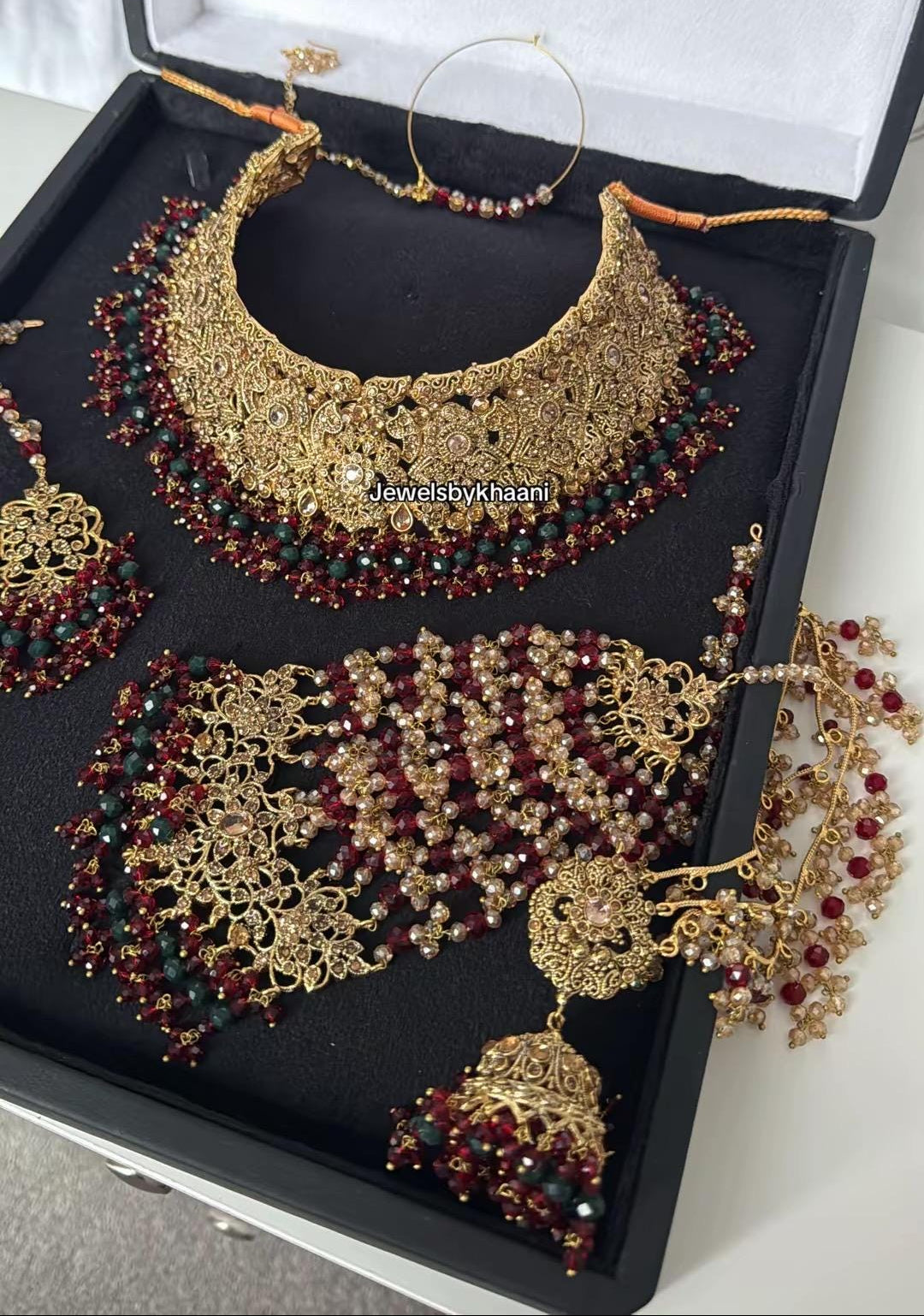 Kundan Choker Set: Gold-Plated Indian Pakistani Bridal Jewelry
