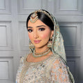 Multicolor Indian Bridal Choker Jewelry Set: Gold Plated Necklace, Earrings