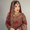 24k Gold Plated Bridal Choker Jewelry Set: Red Indian Pakistani Wedding